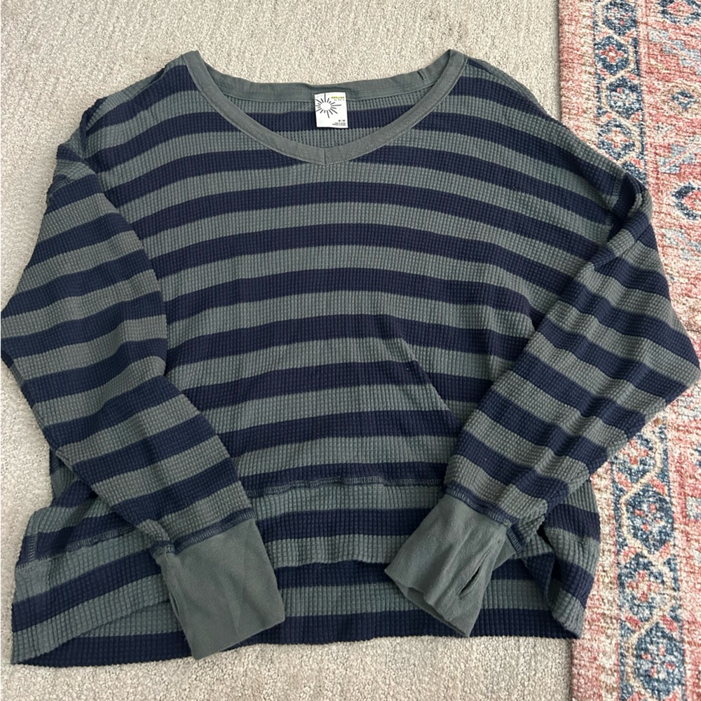 Aerie Striped Long Sleeve Top